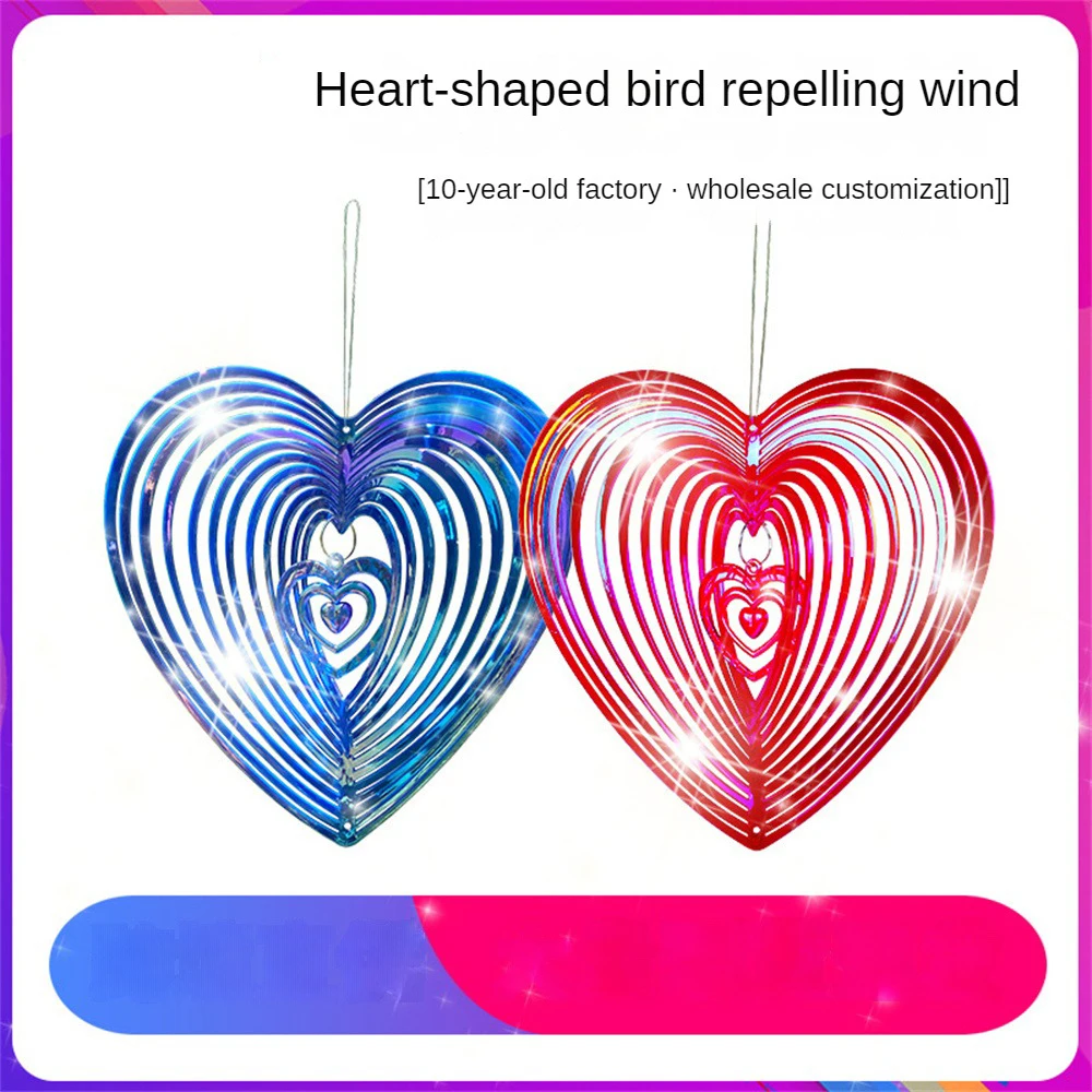 Description Picture 5 of itemGradient Color Wind Spinner Catcher Stainless Steel 3D Flowing Light Effect Wind Chimes Parts Outdoor Garden Yard Bedroom Decor