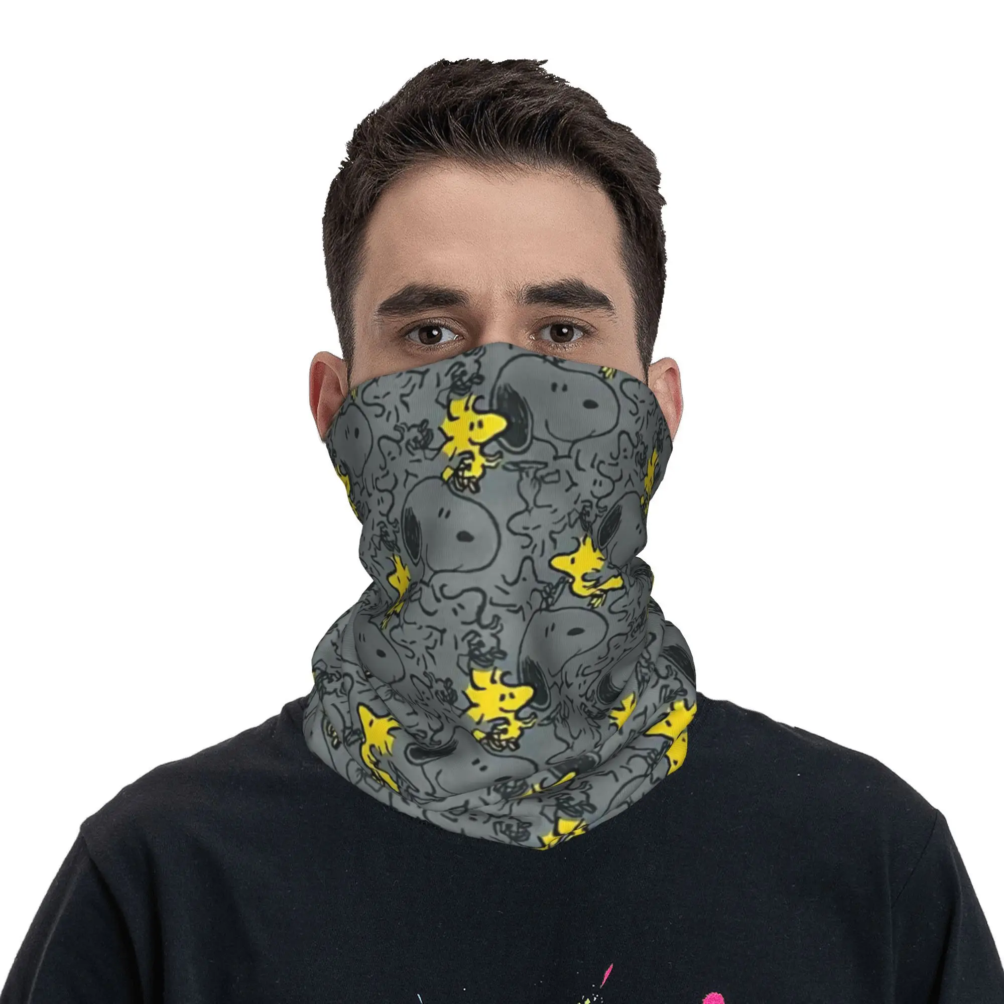 Custom S-Snoopys Woodstock Anime Pattern Bandana Neck Gaiter Neck Wrap Cycling Bandana Bandana Headscarf Cotton Bandana Camouflage Bandana Motorcycle Bandana Multifunctional Bandana Bandana Neck Cover Neck Tube Scarf For Hiking Hunting Men Women Wrap Scarf Balaclava Warmer