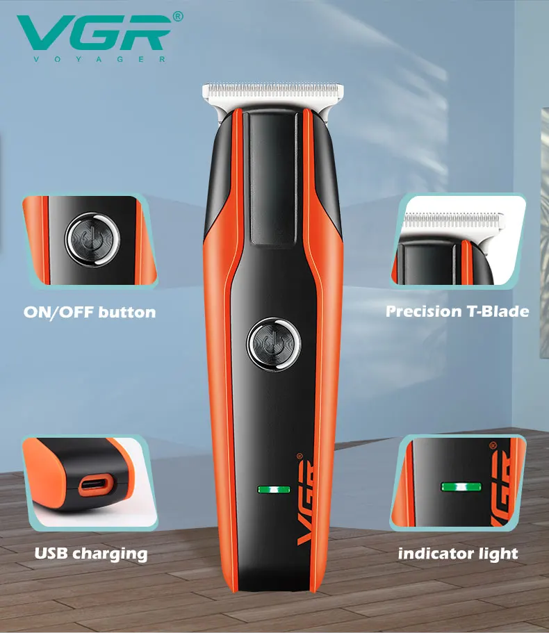 Description Picture 5 of itemVGR New electric hair clipper USB rechargeable portable oil head engraving hair clipper Electric push hair clipper V-999