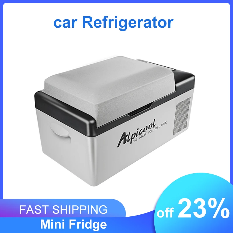20L Frigorifero Per Auto Alpicool Mini Frigo 12/24V 220V Compressore Cooler Congelatore Portatile Viaggiare Campeggio Ghiacciaia Veicolo Casa