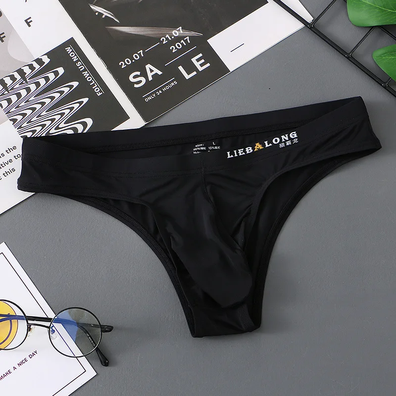 Biancheria Intima Bikini In Seta Di Ghiaccio Maschile Vedi - Foto 4