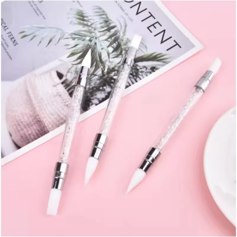 Double Head Silicone Nail Art Pen Carving Dotting