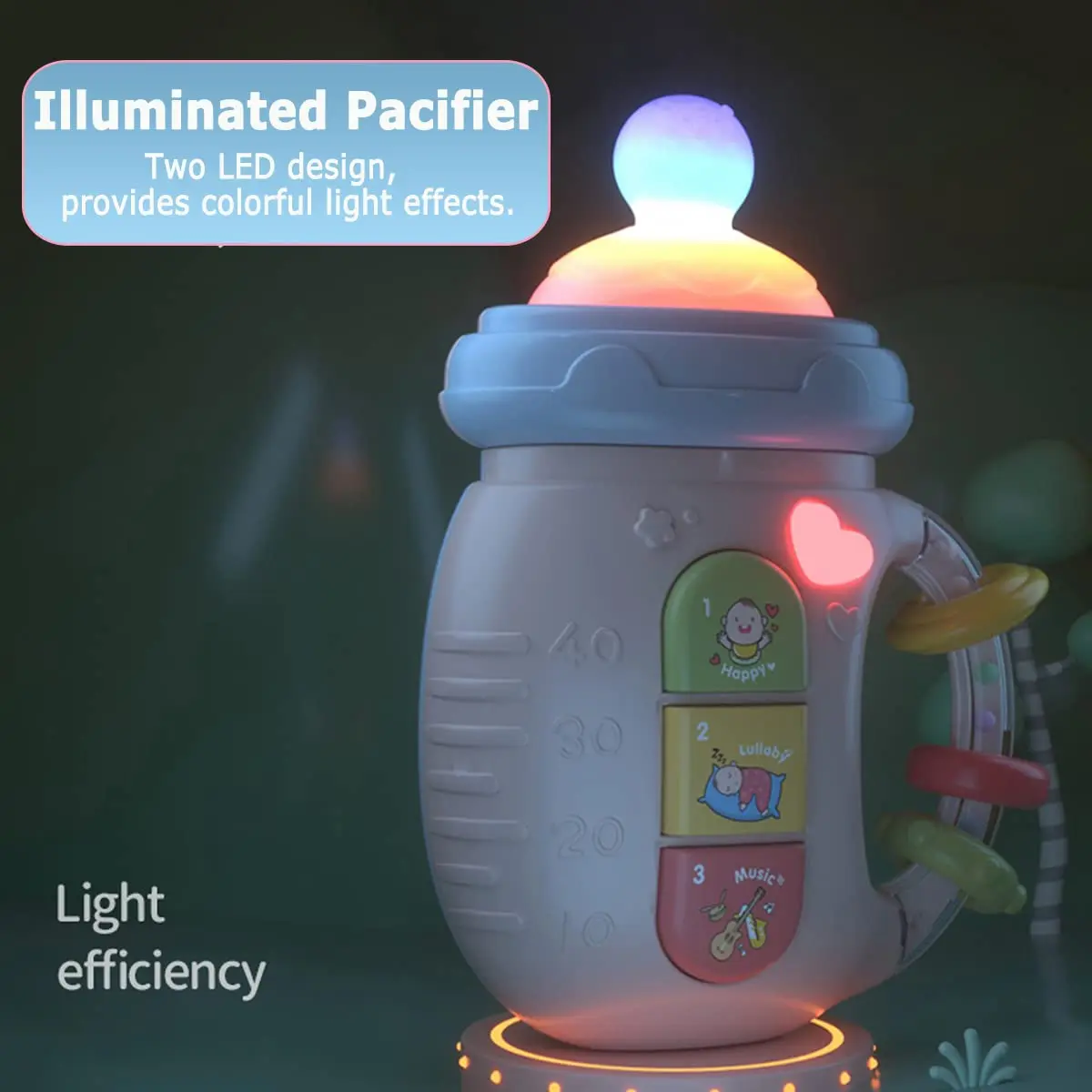 Feeding Bottle Dr.isla Baby Musical Feeding Bottle Pacifier Newborn Soft Teether Rattles Educational Toy 0-12M Soothing Vocal Music