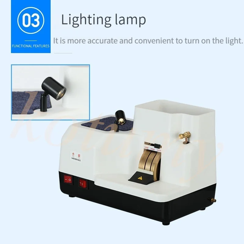 Hand Edger Eyeglasses Grinding Machine With Three Wheels Lens Grinder Eyeglasses Lens Hand Mill 6