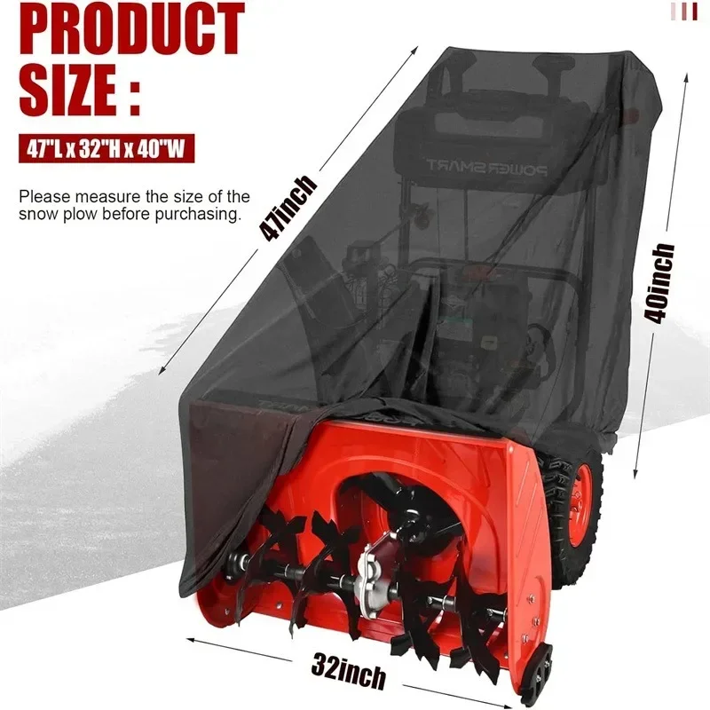 Waterproof Snow Blower Cover Dust-proof Oxford Cloth Snow Blower Cover Outdoor Furniture Snow Blower Cover, Size: 120x102x81cm 3