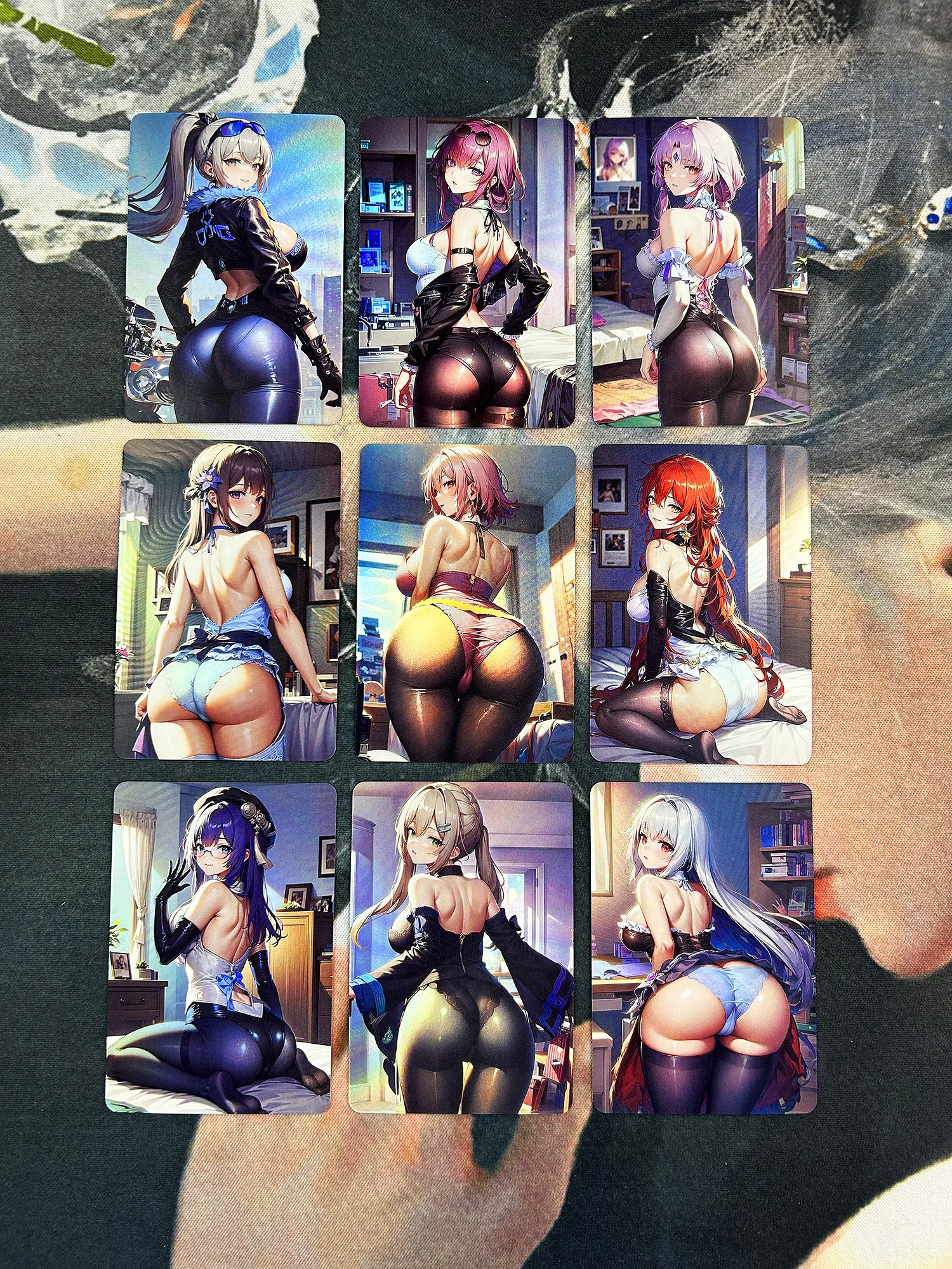 

9Stks/Set Anime Game ACG sexy black stockings Honkai Star Rail brilliance flash card Kawaii Game Collection Card Gift Toys NO.1