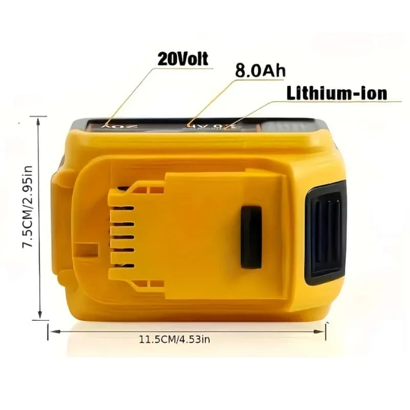 20v 10AH 8AH 12AH, For Dewalt 20V rechargeable tool battery DCB200 DCB201 DCB206