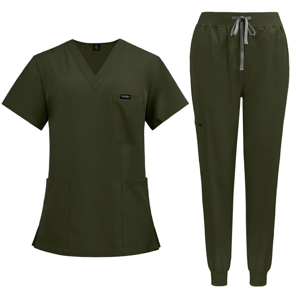 Multilcolors Hospital Medical Scrub Suits Uniform Women Men Scrubs Set Beauty Work Clothes Nurse Accessories Dental Surgery Suit medical uniform