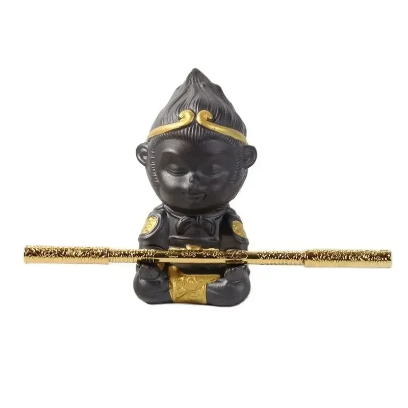 Handmade Purple Clay Monkey King Tea Pet Zen Tea Set Decoration Sun Wukong Sculpture Tea Figurine Chinese Teaware Accessories