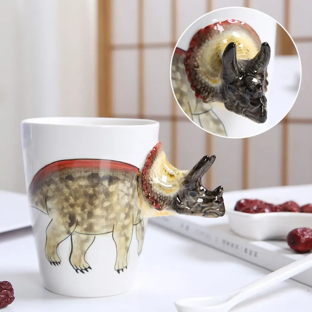 400ML Capacity 3D Animal Coffee Mug 3D Animal Shape Handle Comfortable Grip Animal Shape Ceramic Cup Anti-scald Heat Resistant
