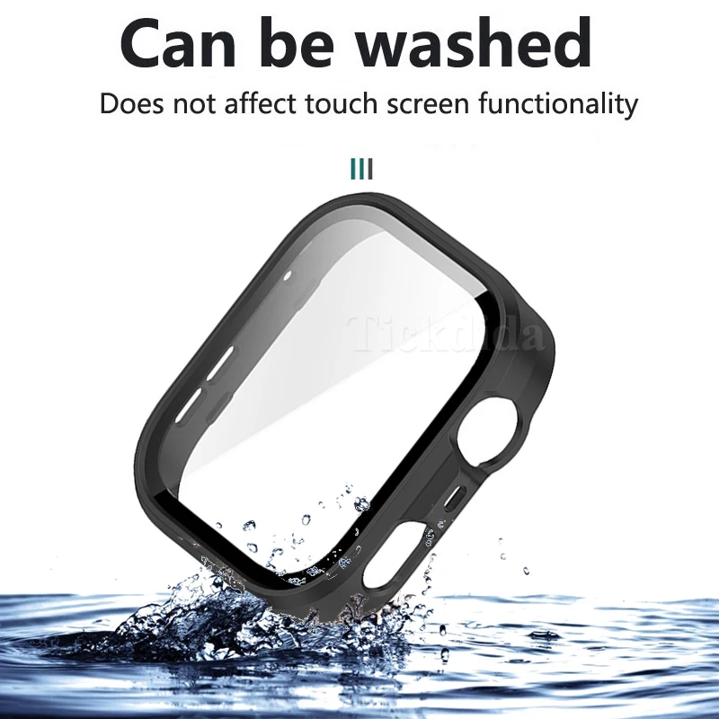 Premium Tempered Glass Case with Screen Protector and Frame Bumper Cover
