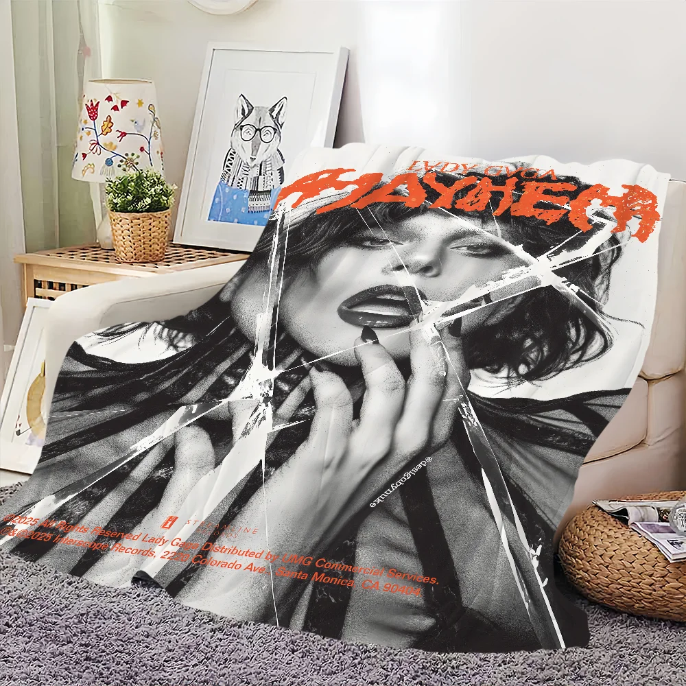 Blanket Flannel warm comfort  soft plush blanket for sofa living Singer g-Gaga room office lady Mayhem bedroom travel gift 2
