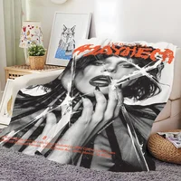Blanket Flannel warm comfort  soft plush blanket for sofa living Singer g-Gaga room office lady Mayhem bedroom travel gift 2