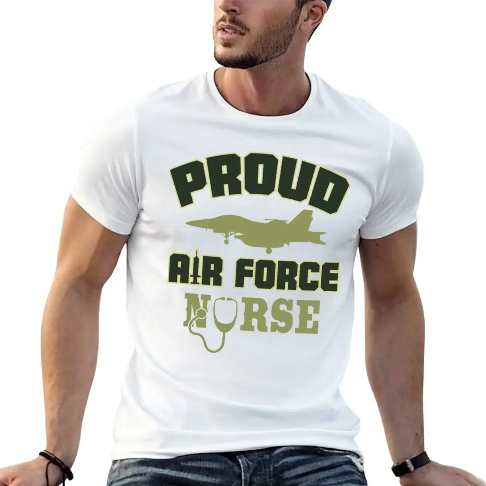 

Proud Air Force Nurse T-Shirt plain tops customs design your own mens t shirt