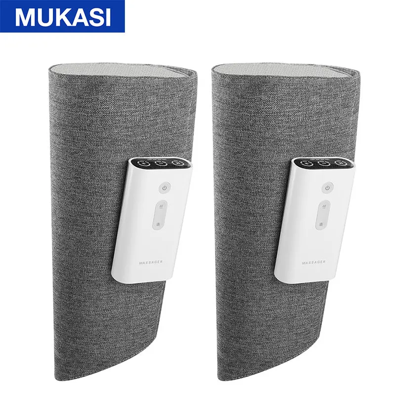 MUKASI-전기 다리 마사지기, 종아리 근육 마사지 기계, 공압 압축 가열 진동기, 프레스 테라피, 통증 완화 