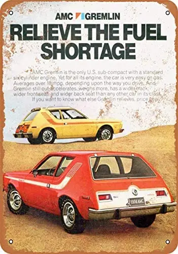 

Metal Vintage Tin Sign 1974 Gremlin-Metal Tin Signs, Home Kitchen Wall Retro Poster Plaque Mural Bar Pub Coffee Decor