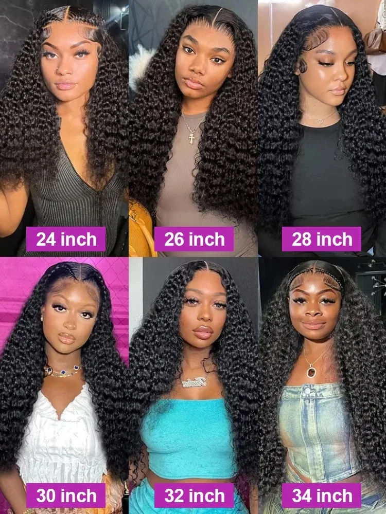 Water Wave 30 40 Inch 13x6 Hd Pre Plucked Lace Front Wigs Human Hair 250 Density 13x4 Deep Wave Lace Front Wig Loose Curly Wigs 5