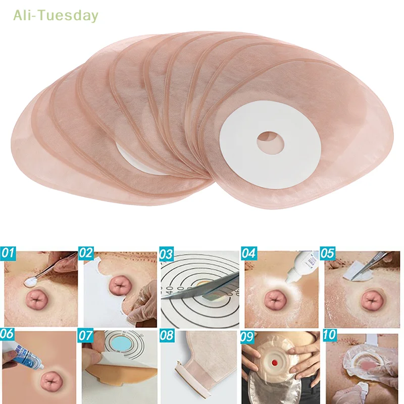 Description Picture 3 of item10PCS One-piece System Colostomy Bags Disposable Ostomy Drainable Single Pouch