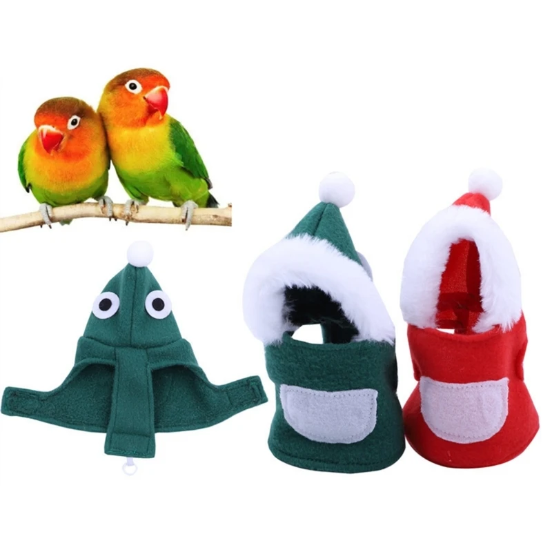 Christmas Bird Clothes Funny Winter Warm Birds Costume for Parakeets Cockatiel Cockatoo Parrot bird clothes