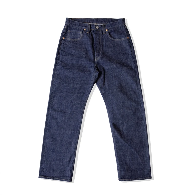 Red Tornado WW2 Model High Waist Loose Straight Men's Jeans 14oz Selvedge Denim Pants 5