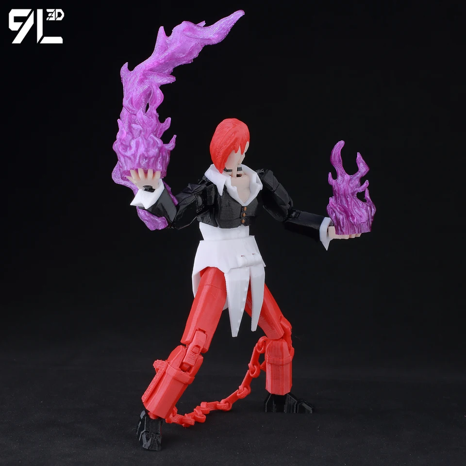 パーツ Iori Iori Yagami - Male Head Sculpt w/Red Hair – BlackOpsToys