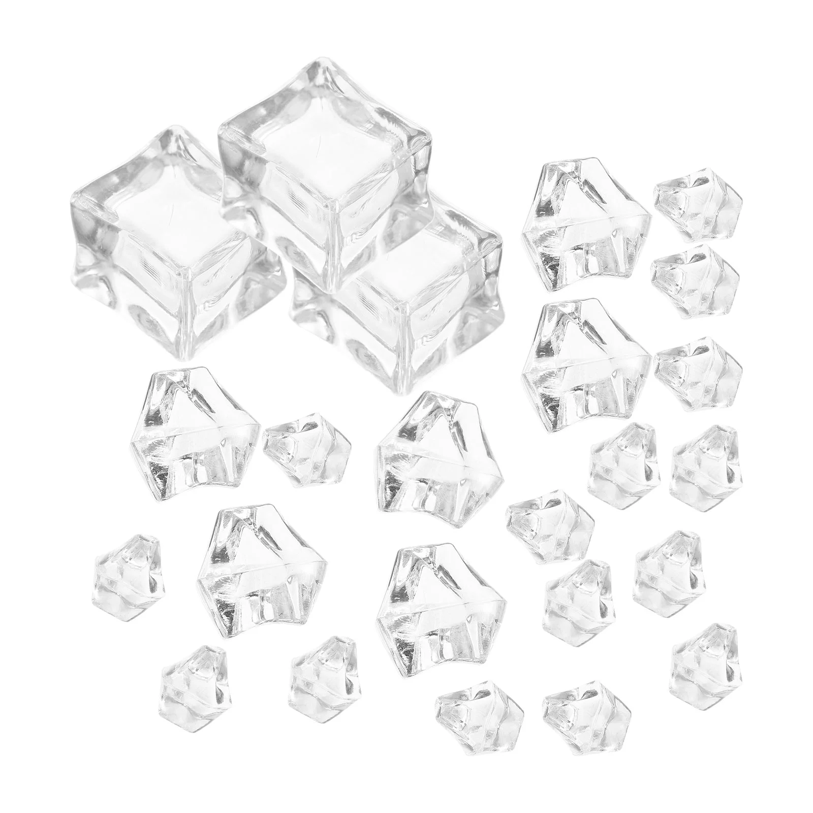 Ice Cube Simulation Acrylic Props 48 Pcs 25X2X2CM For Decoration