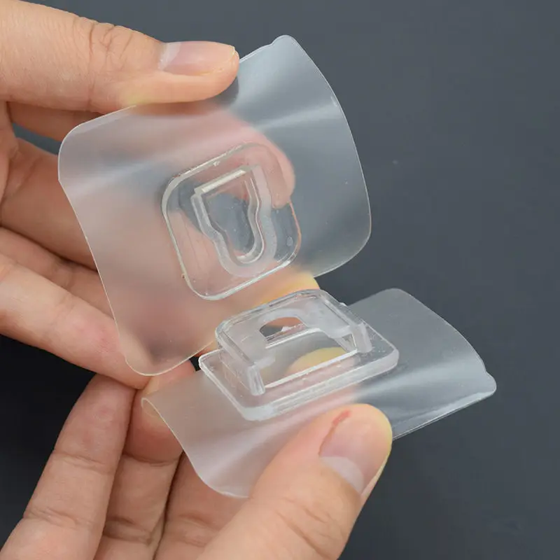 Double-Sided Self-Adhesive Wall Hooks for Kitchen and Bathroom Organization