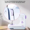 INNE Portable Sewing Machine Mini Electric Household Crafting Mending Overlock 12 Stitches Pedal Beginners With Presser Foot 5