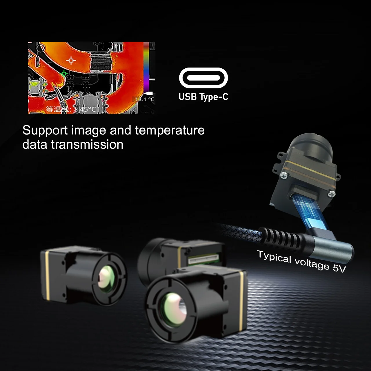 Pro Vision 384x288 50Hz Uncooled BT656/USB/Mipi Thermal Mini LWIR Camera Module for Drone 3