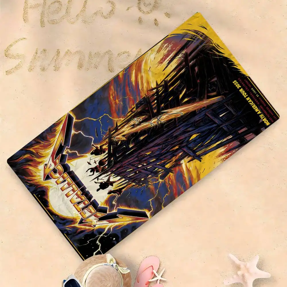 Band T-MetallicaS-D Big Microfiber Beach Towels Quick Dry Towel Sand Beach Towels Pool Towel For Travel Swim Pool Yoga