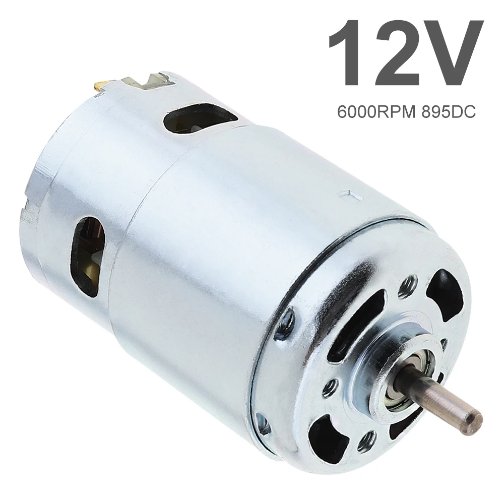 895 DC Motor Double Ball Bearing12V 6000RPM Brush High Speed with Cooling Fan and Torque for Sprayer Car Wash Pump | Обустройство
