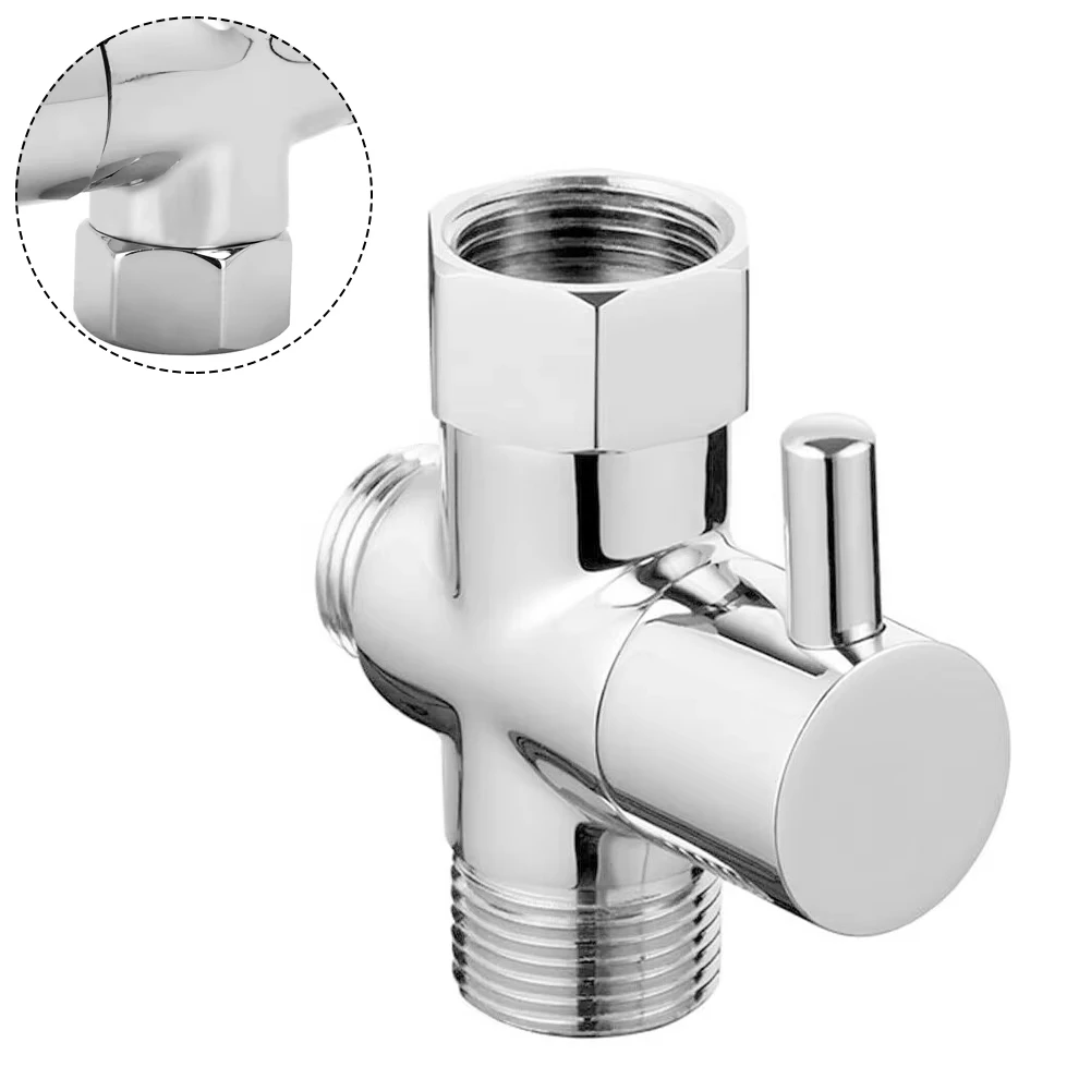 Diverter Valve G1/2in 3 Way T-Adapter Converter For Shower Brass Water Tap Bathroom Faucet