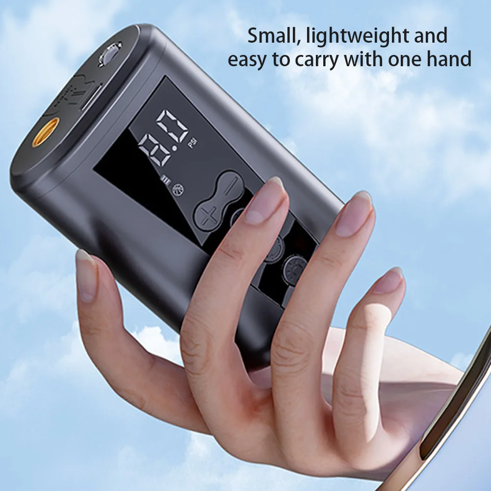Electric Air Pump Portable Mini Inflatable Pump 2000mAh Battery Wireless Air Compressor for Motorcycle Bike Balls