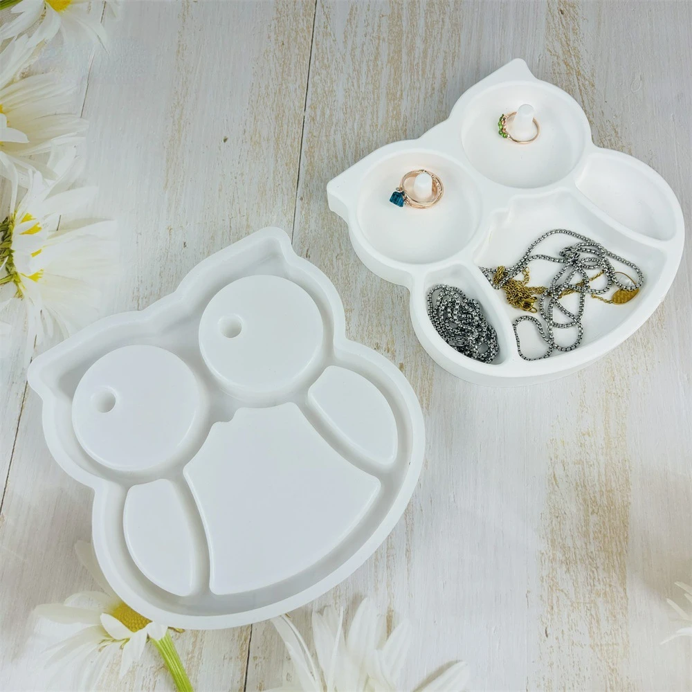 

DIY лоток для сортировки совы, пластырь, форма для хранения, декоративные кристаллические формы из смолы