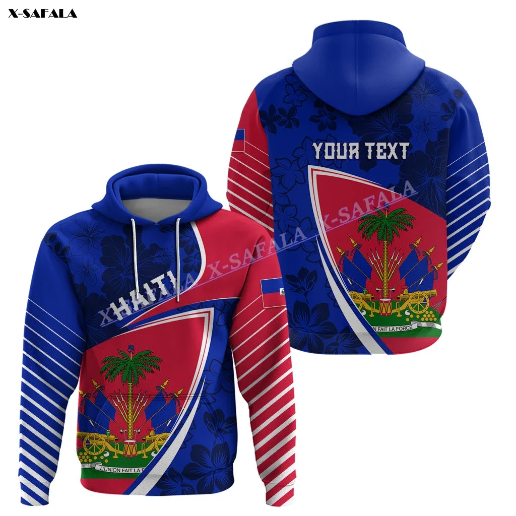 

Independence American Haiti Flag 3D Printed Men's Hoodie Jumper Hooded Jersey Tracksuits Shirt Sporty Breathable Sweatshirt