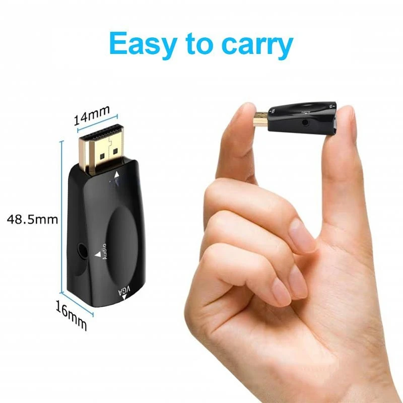 PC Ʈ ǻ TV ڽ   ̺  HDMI-VGA , 1080P HD -VGA  ȯ, 3.5mm