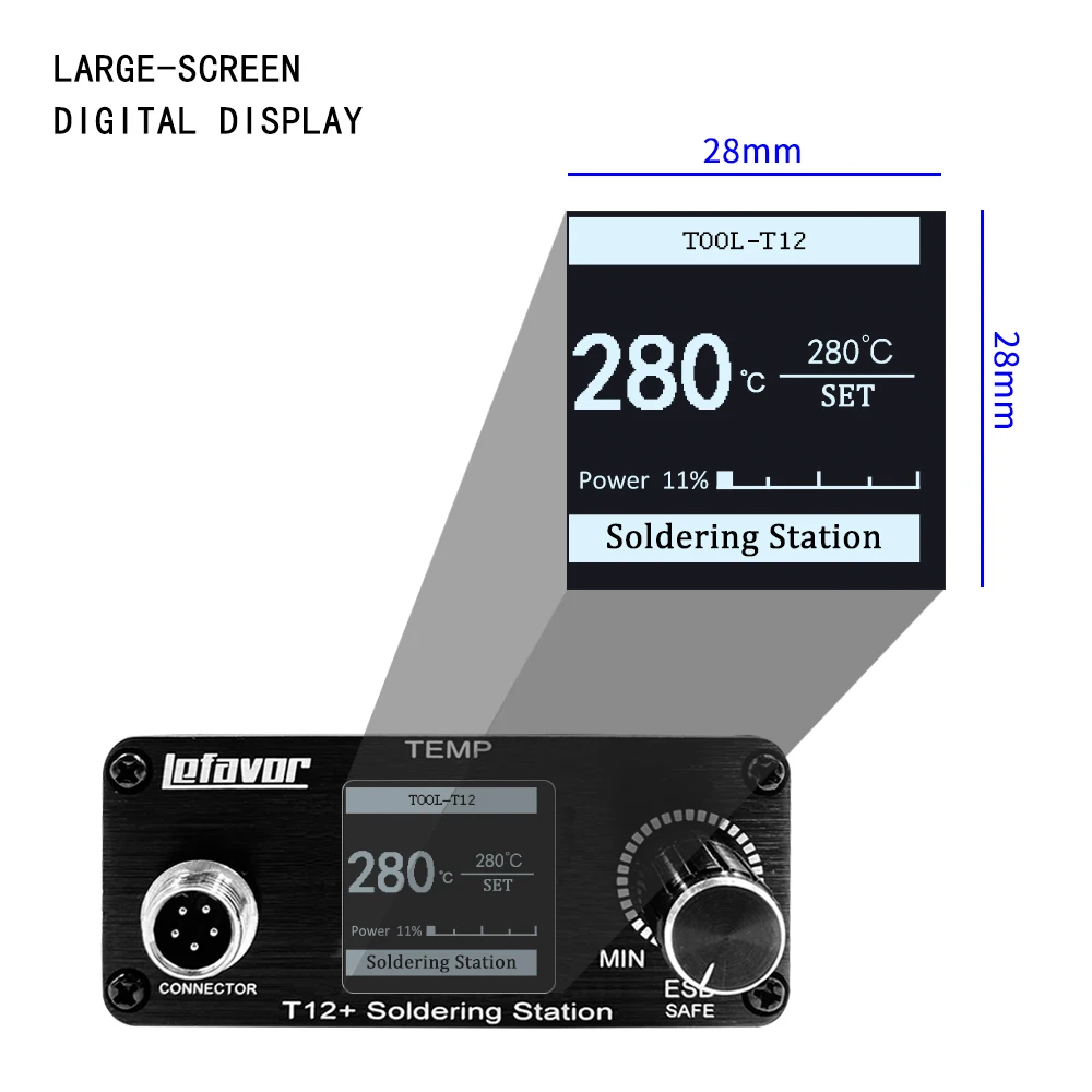 T12 75W Digital Soldering Iron StationTips Welding Rework Station  temperature adjustable control  microcontroller 3