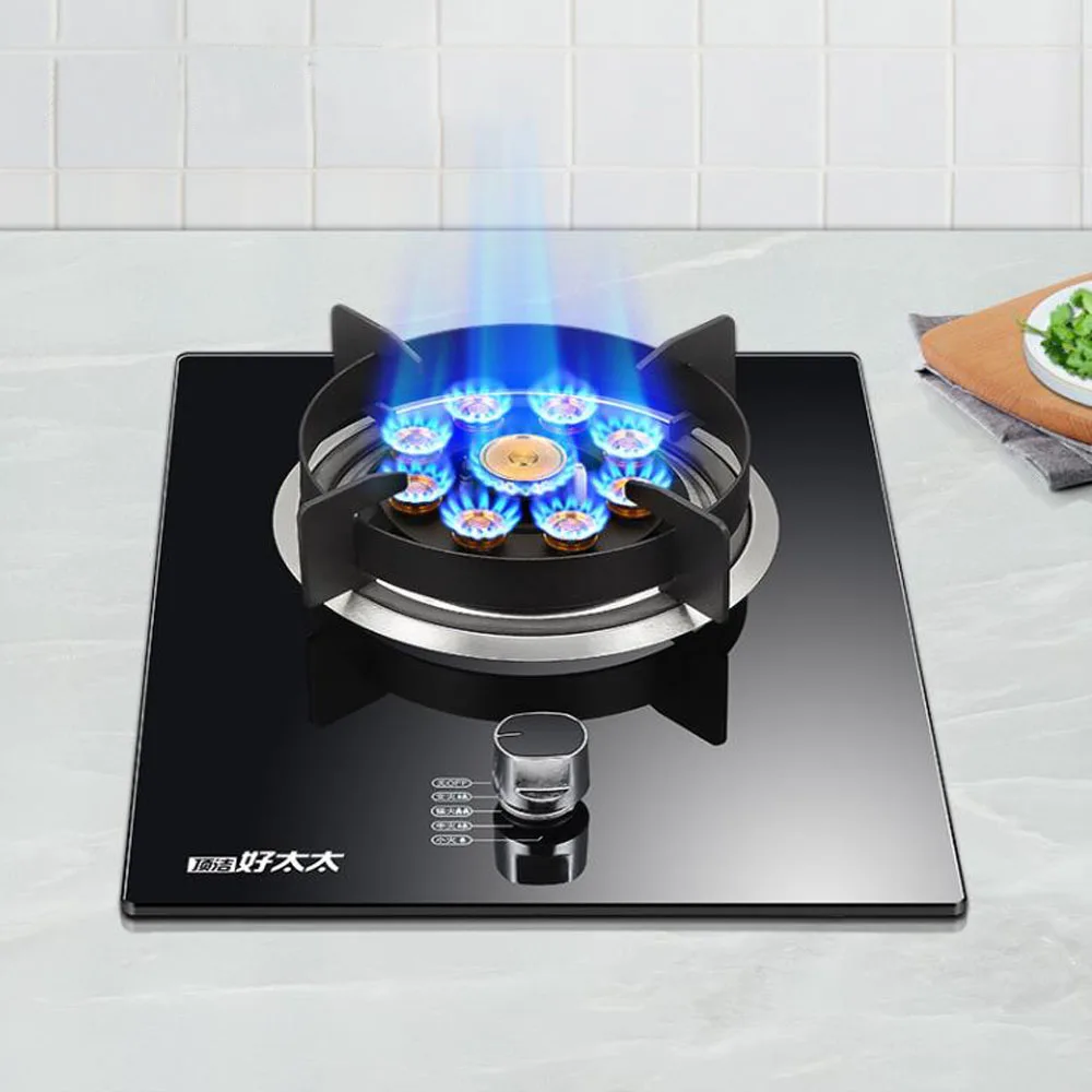 Fierce Fire Gas Stove Household Electric Stove LPG Built-in Bench Gas Range  Natural Gas Fire Single Stove Countertop Burner - AliExpress