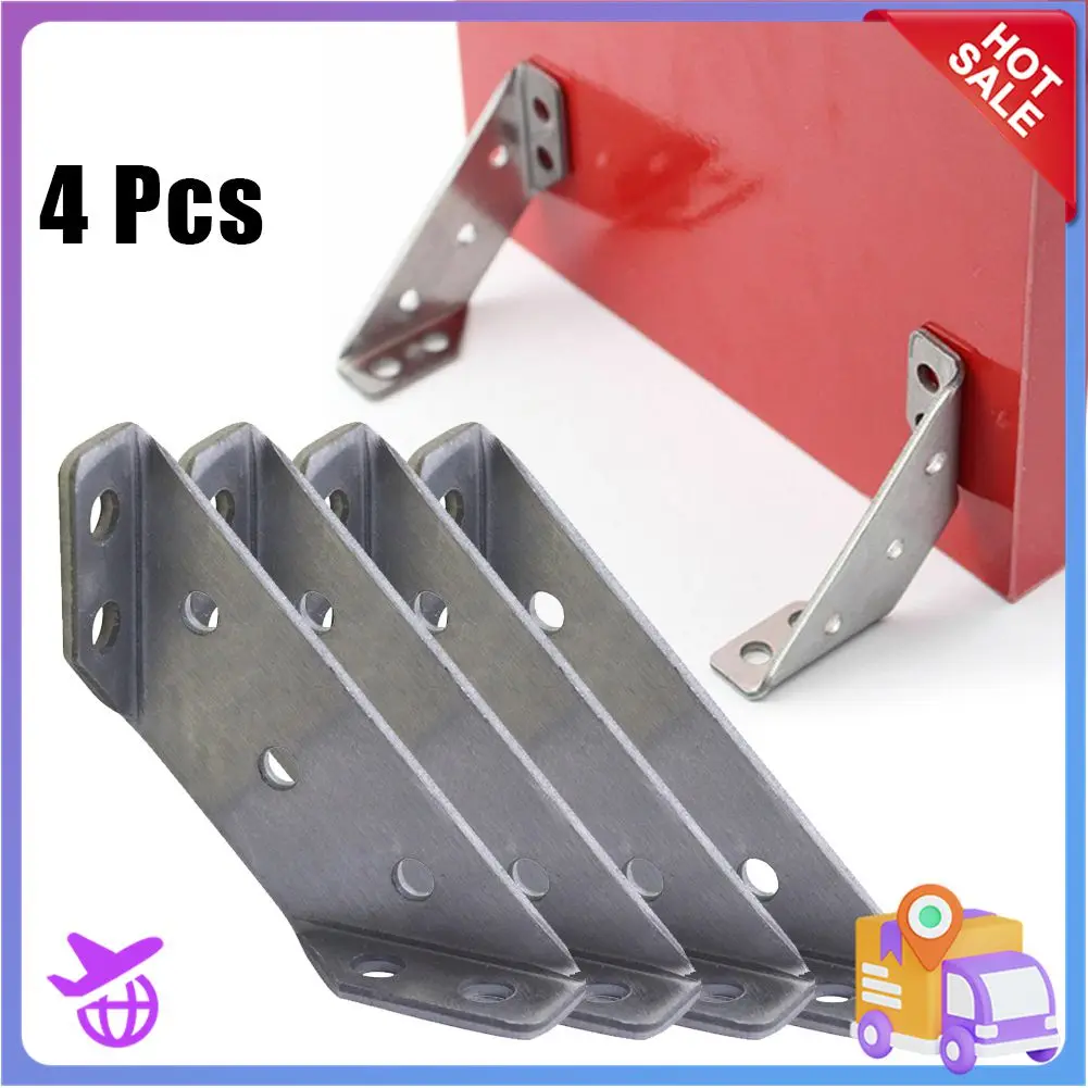 

4Pcs 2mm Stainless Steel 90 Degree Angle Bracket Corner Brackets Joint Bracket Fastener Household Hardware Accessories