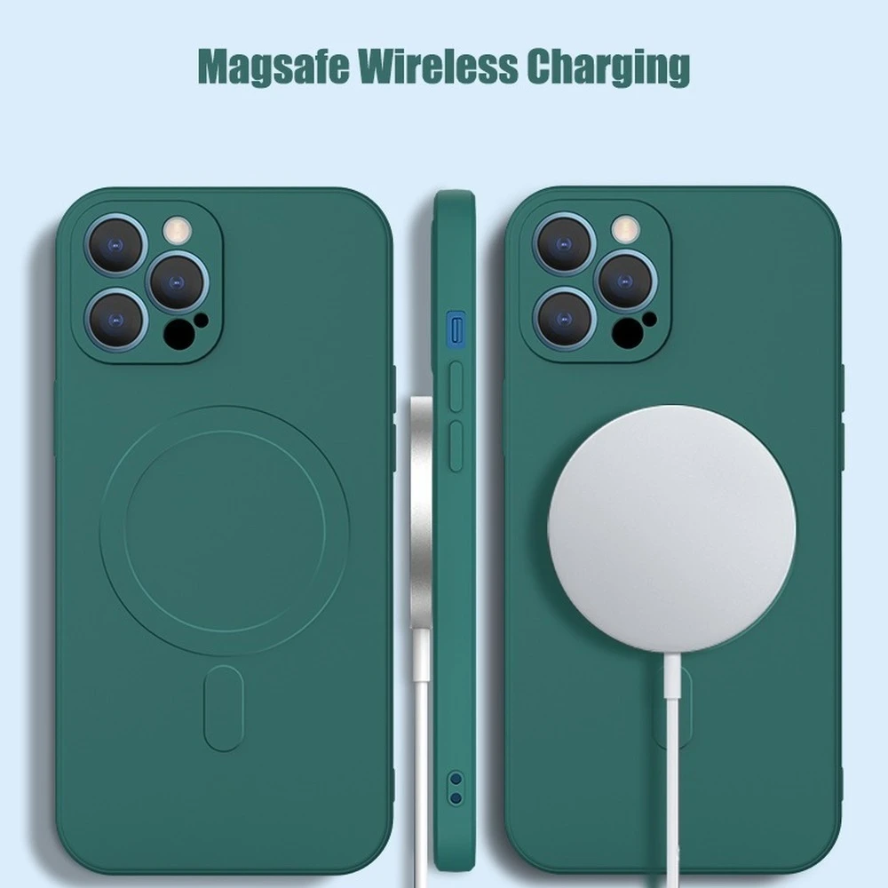 apple magsafe charger iphone 12 Luxury Magsafing Wireless Charging Case For iPhone 13 12 Mini 11 Pro Max X XR XS 7 8 Plus Magnetic Camera Protection Soft Cover iphone 12 pro max portable charger