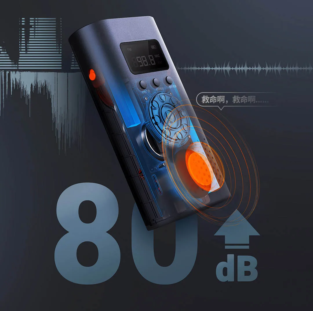 NexTool 6 In 1 Emergency Radio Hand Crank Portable Weather Radio with 4500mAh Power Bank