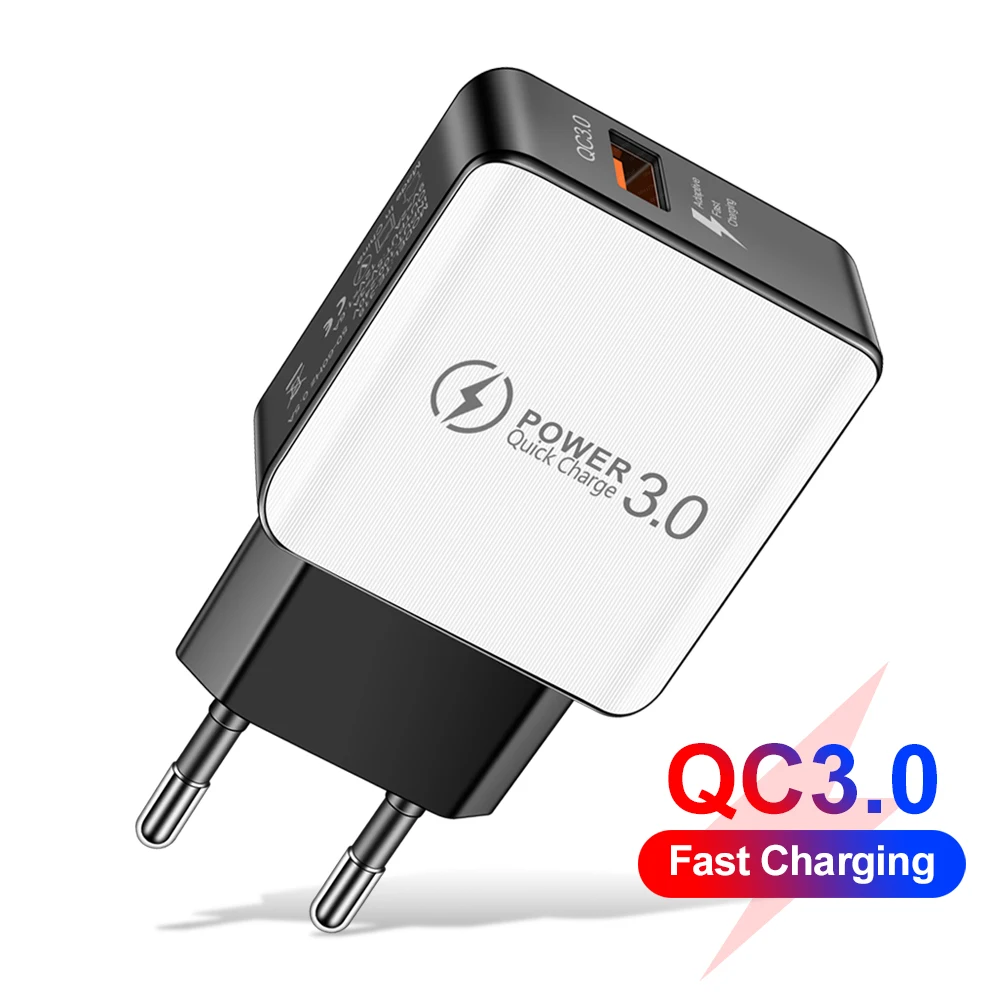 Quick Charge 3.0 4.0 USB Charger Universal 5V 3A Fast Charging Adapter For Samsung S10 Xiaomi Huawei Tablet Mobile Phone Charger