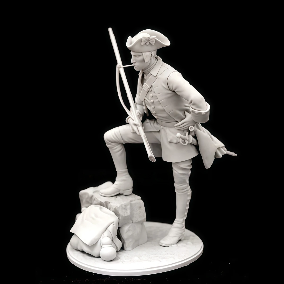 French Infantry Resin Model Kit - 54mm Unpainted Military-Themed Collectible