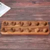 12 Holes Japanese Style Wooden Double Row Egg Storage Box Home Organizer Rack Eggs Holder Kitchen Decor Accessories 5