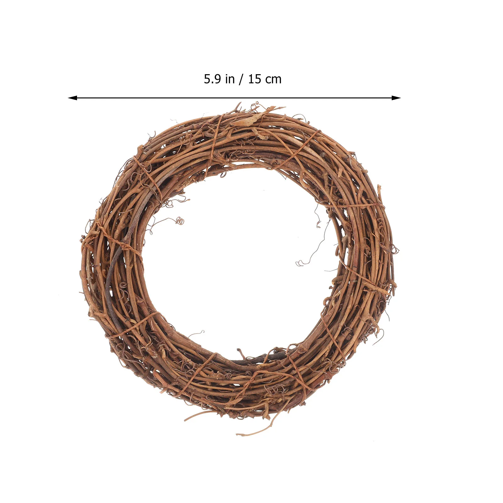 thumbnail image 1 of 5 Pcs Rattan Garland DIY Blank Wreath for Craft Grapevine Hoop Decorative Ring Door Window Pendant Xmas Crafts Material, 1 of 5