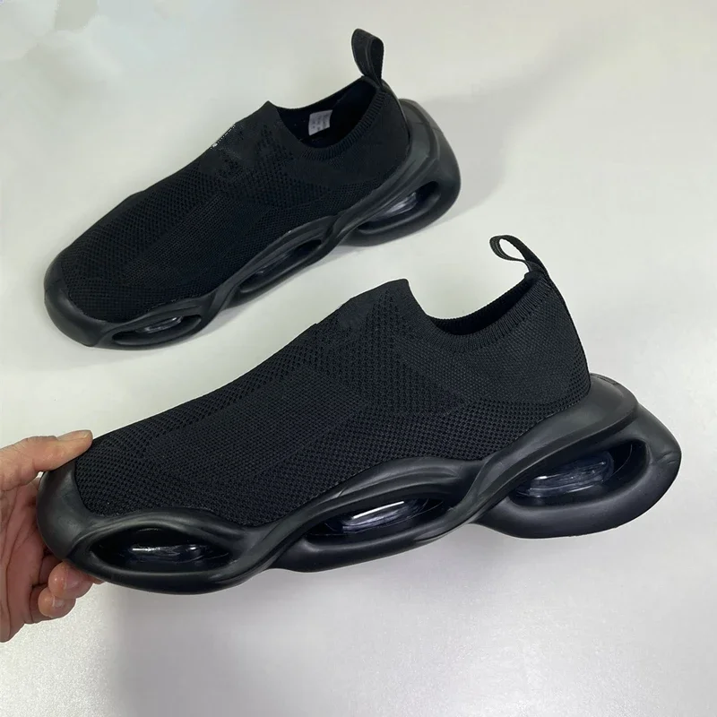 

2023 New Knitted Platform Sneakers Unisex Casual Women Shoes Elastic Thick soled Men's Shoes Tennis Shoes Men Boots