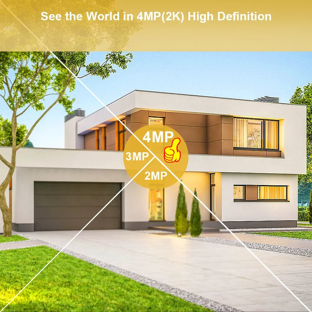 Se29df808fb3048a0a6b76a030941deaeT 4MP 2K IP Camera Speed Dome Auto Tracking PTZ Camera Smart Home Outdoor Wireless WIFI Camera Surveillance Monitor PIX-LINK A8-20