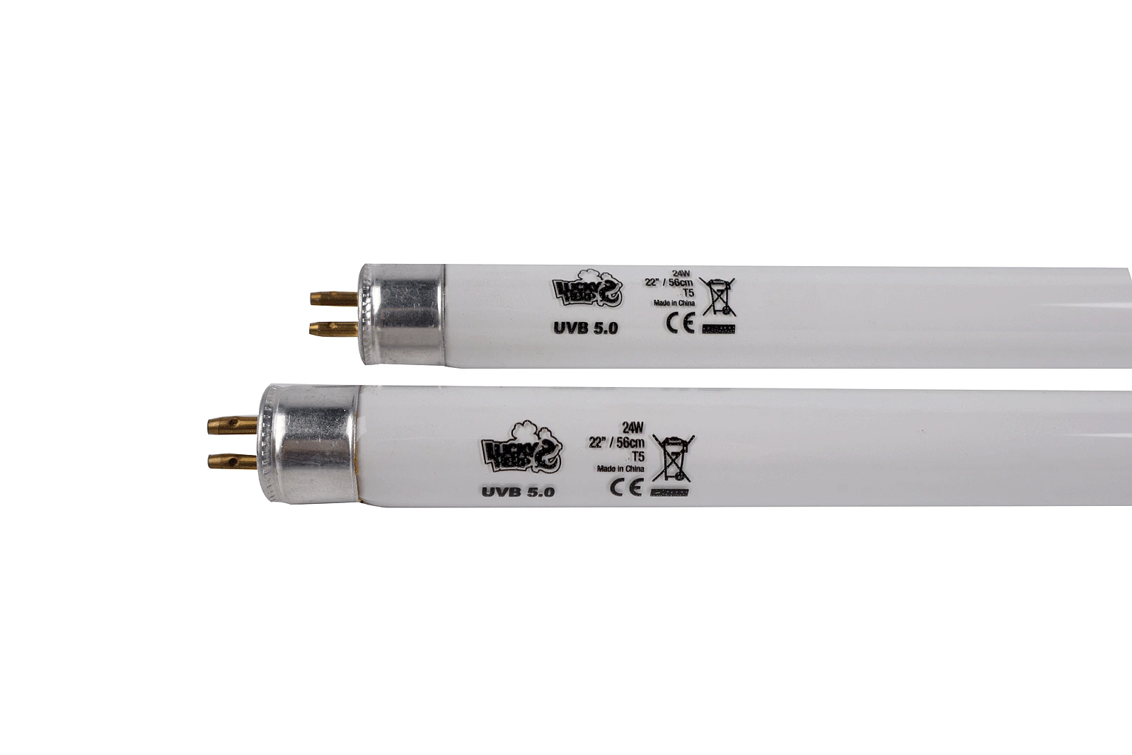 Tropical Terrarium Lamp Tube Reptile Fluorescent Light Bulb UVA UVB Bulb 2-Pack T5 24 Watt 22"/56cm
