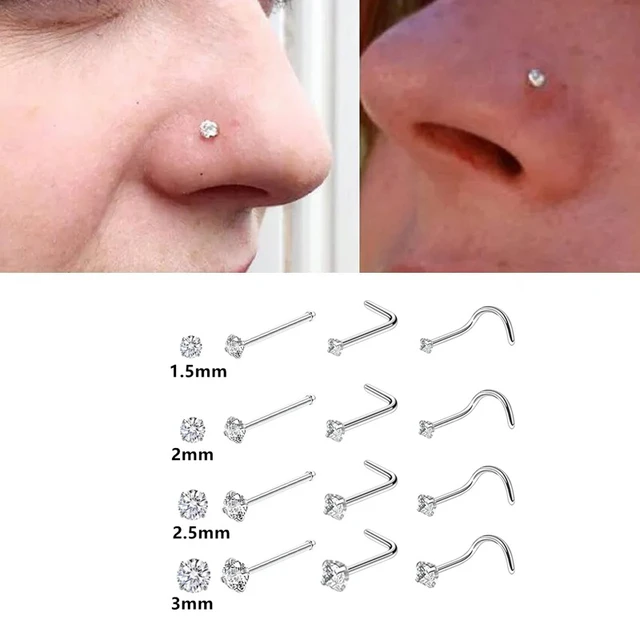 Bendable Soft Needle Nose Studs Nose Pin Straight Needle - Temu