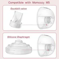Duckbill Valves Silicone Diaphragm Compatible with Momcozy M5 Breast Pump, Replacement Pump Parts Accessories Compatible for M5 2